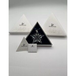 NEW 2001 Swarovski Crystal 3" Annual Christmas Holiday Ornament Box Cert 267941